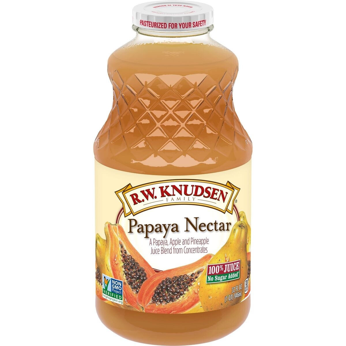 slide 1 of 9, R.W. Knudsen Papaya Nectar Juice, 32 fl oz
