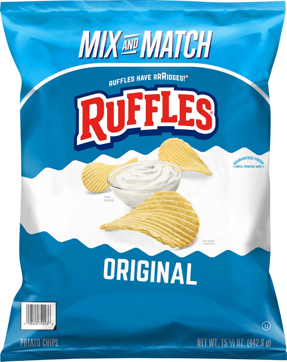 slide 3 of 6, Ruffles Potato Chips, Original, 15.62 oz