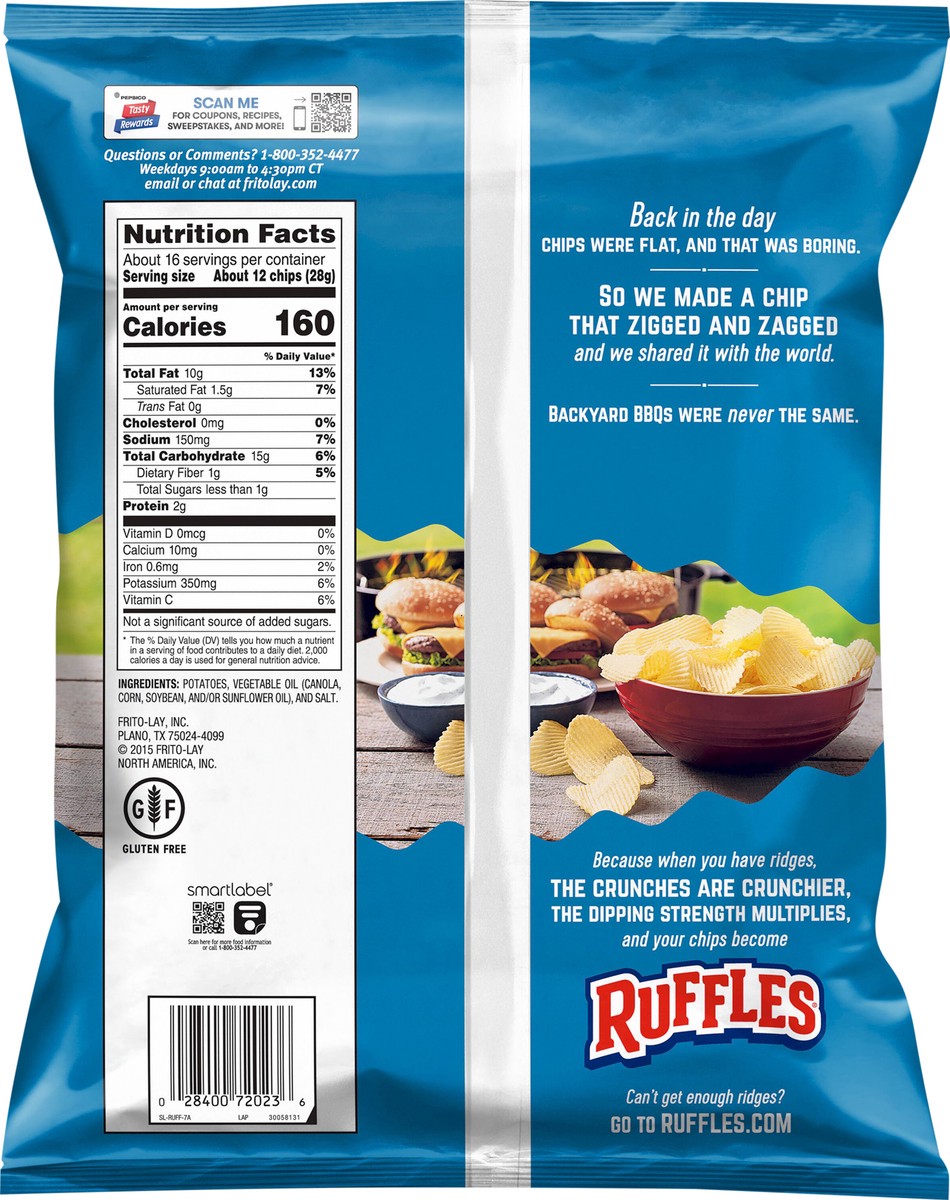 slide 5 of 6, Ruffles Potato Chips, Original, 15.62 oz