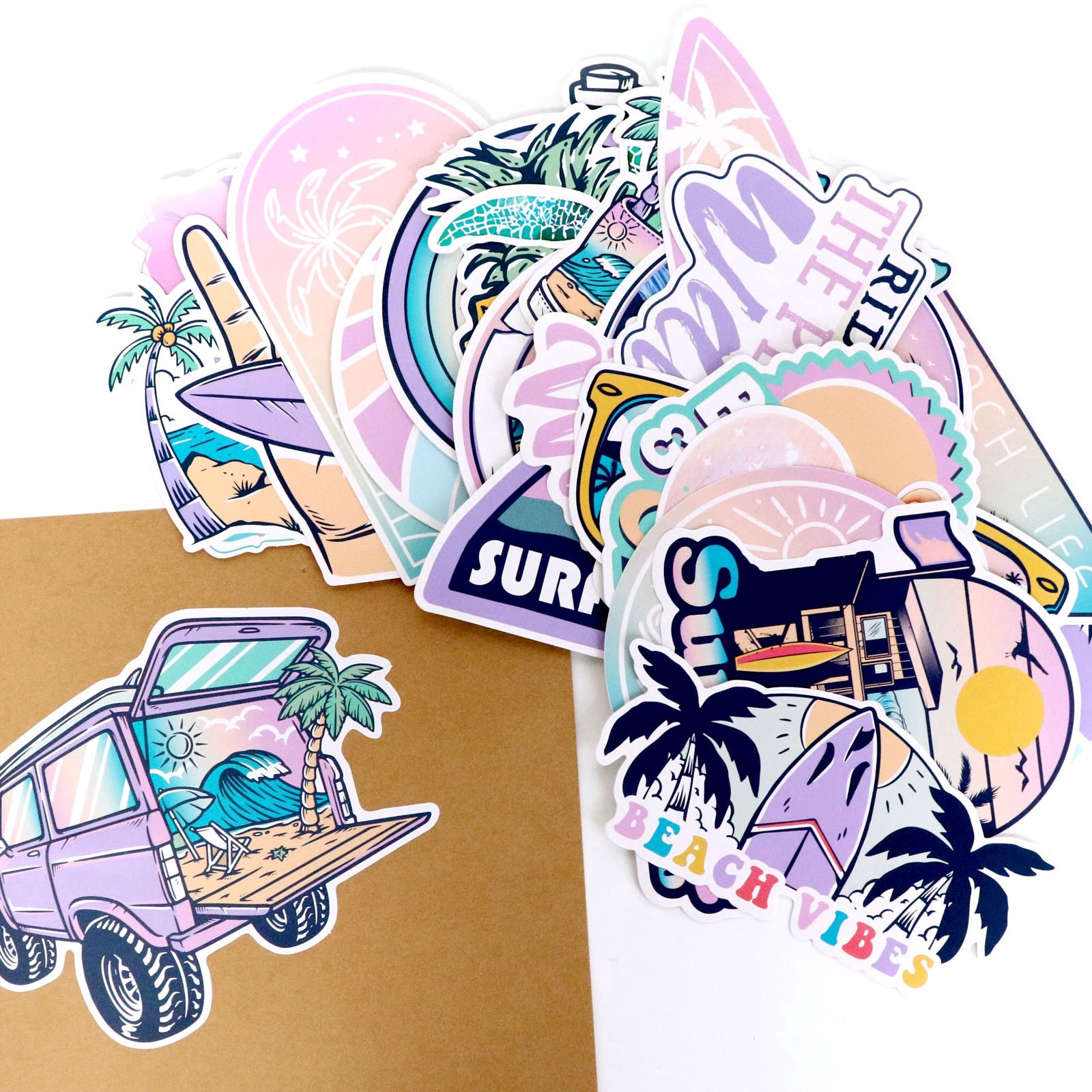 slide 3 of 8, Vinyl Diecut Beach Sticker Set By Recollections, 5 in x 6.5 in