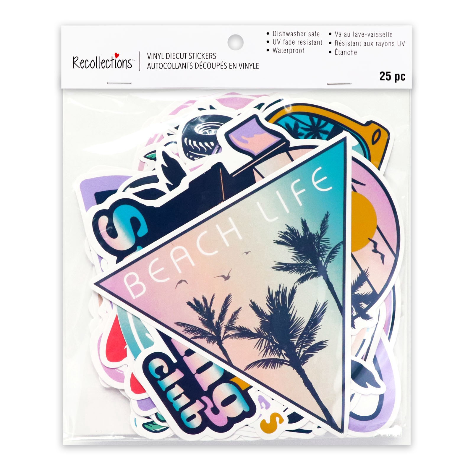 slide 5 of 8, Vinyl Diecut Beach Sticker Set By Recollections, 5 in x 6.5 in