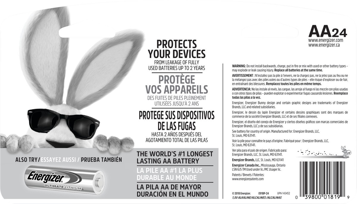 slide 3 of 6, Energizer MAX AA Batteries (24 Pack), Double A Alkaline Batteries, 24 ct