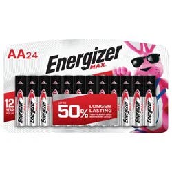 Energizer MAX AA Batteries (24 Pack), Double A Alkaline Batteries