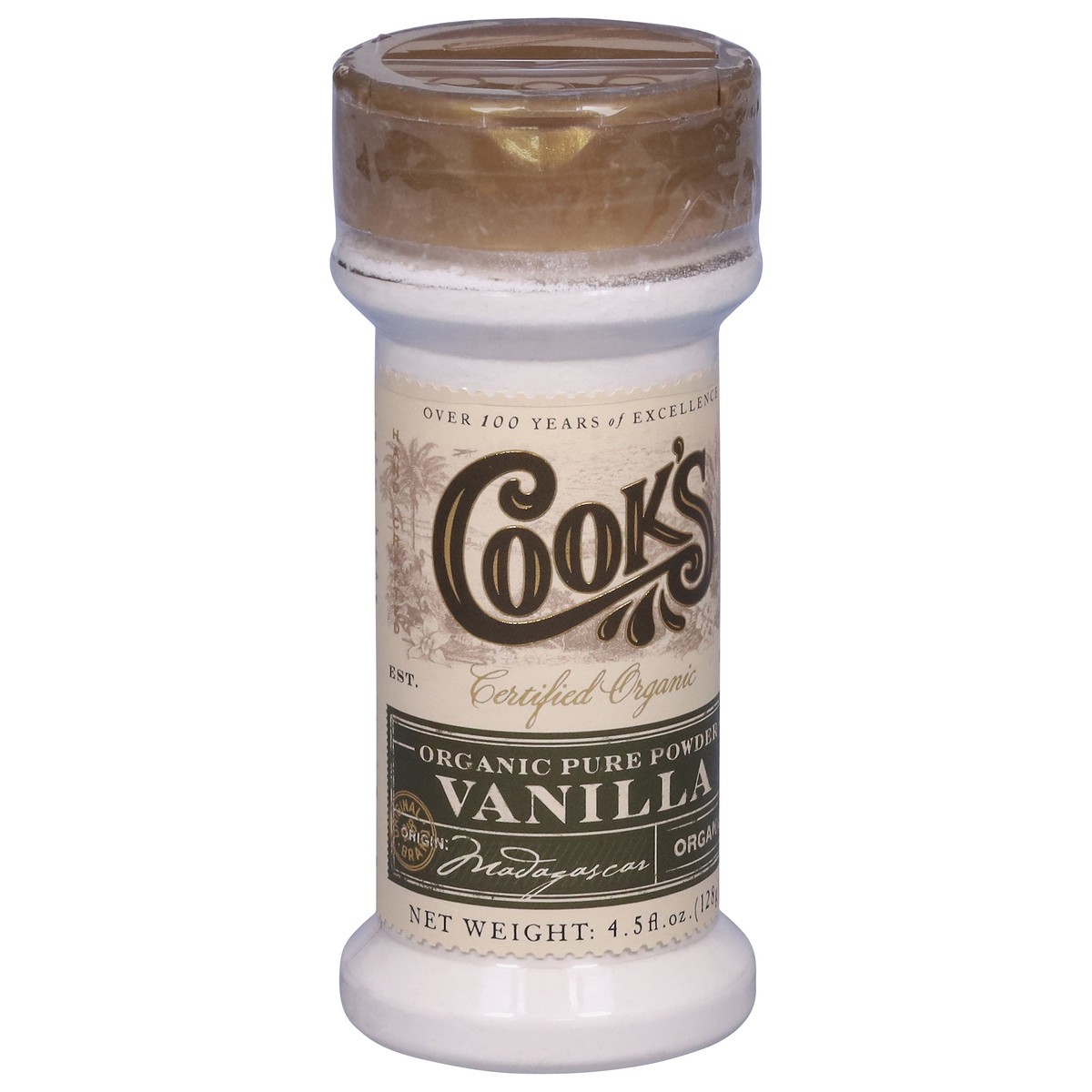 slide 5 of 12, Cook's Organic Pure Powder Vanilla 4.5 fl oz, 4.5 fl oz