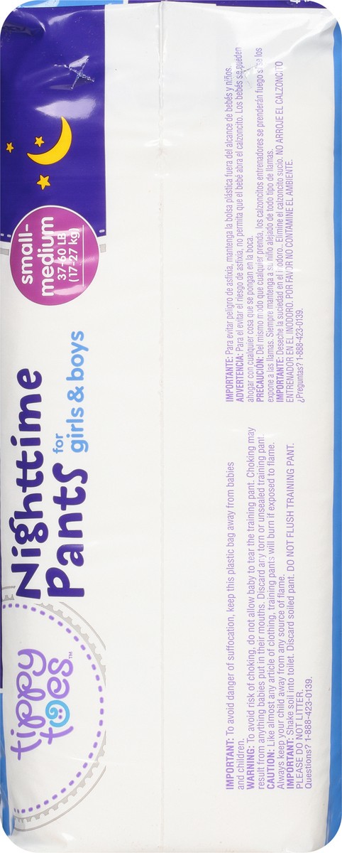 slide 8 of 18, Tippy Toes Nighttime Pants Small-Medium Disposable Pants 14 Count, 14 ct