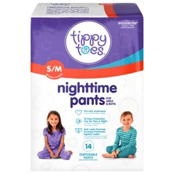 Tippy Toes S/M Nighttime Pants for Girls & Boys (38-65 lbs) 14 Each
