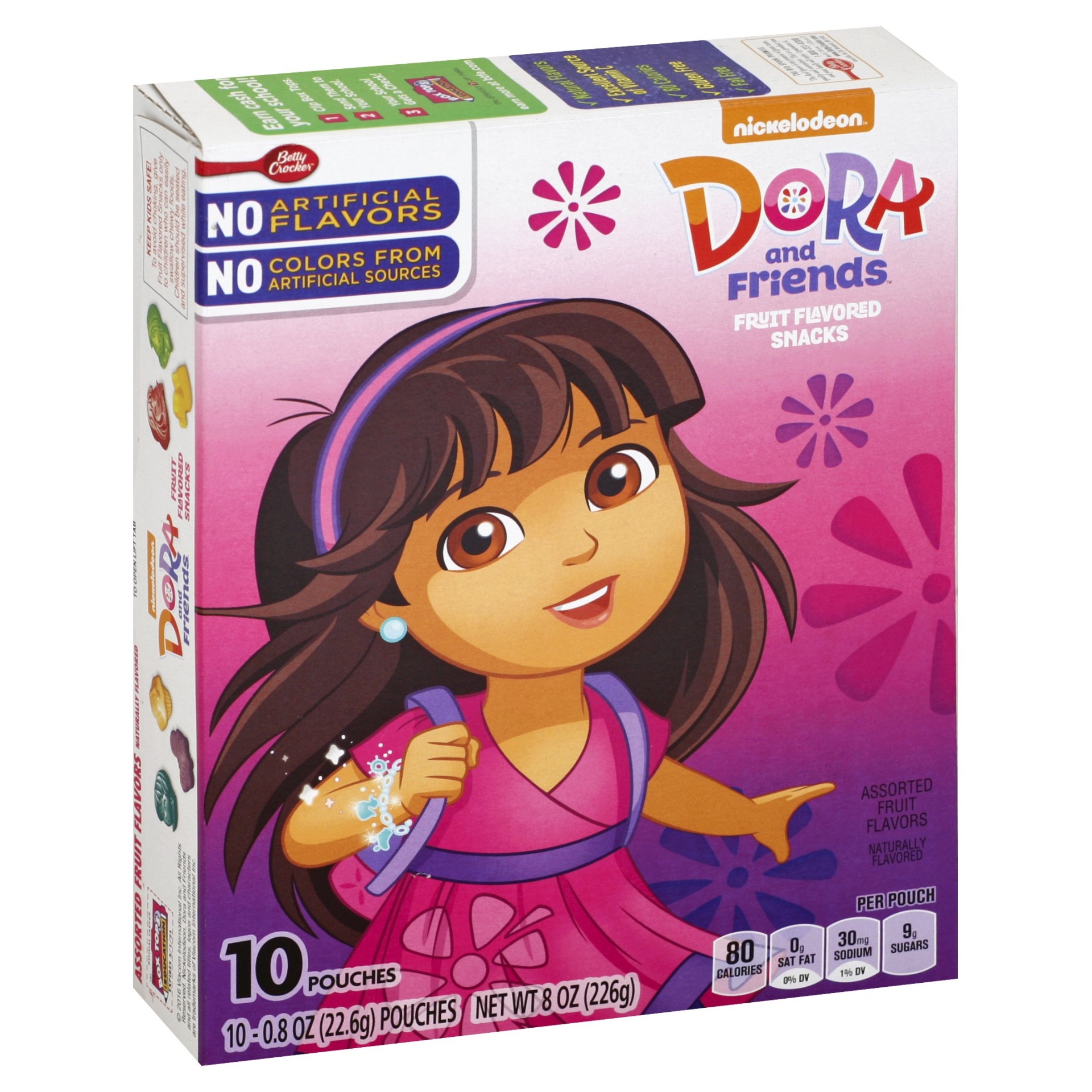 slide 1 of 1, Nickelodeon Dora and Friends Fruit Flavored Snacks, 10 ct; 0.8 oz