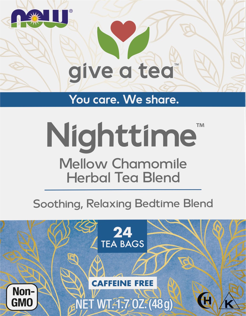 slide 6 of 8, NOW Nighttime™ Tea - 24 Tea Bags, 24 ct