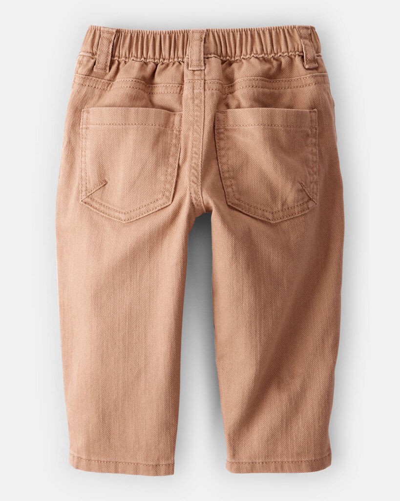 slide 2 of 3, Baby Boy 100% Cotton Pull-On Fashion Pants - Tan Tan 12M, 1 ct