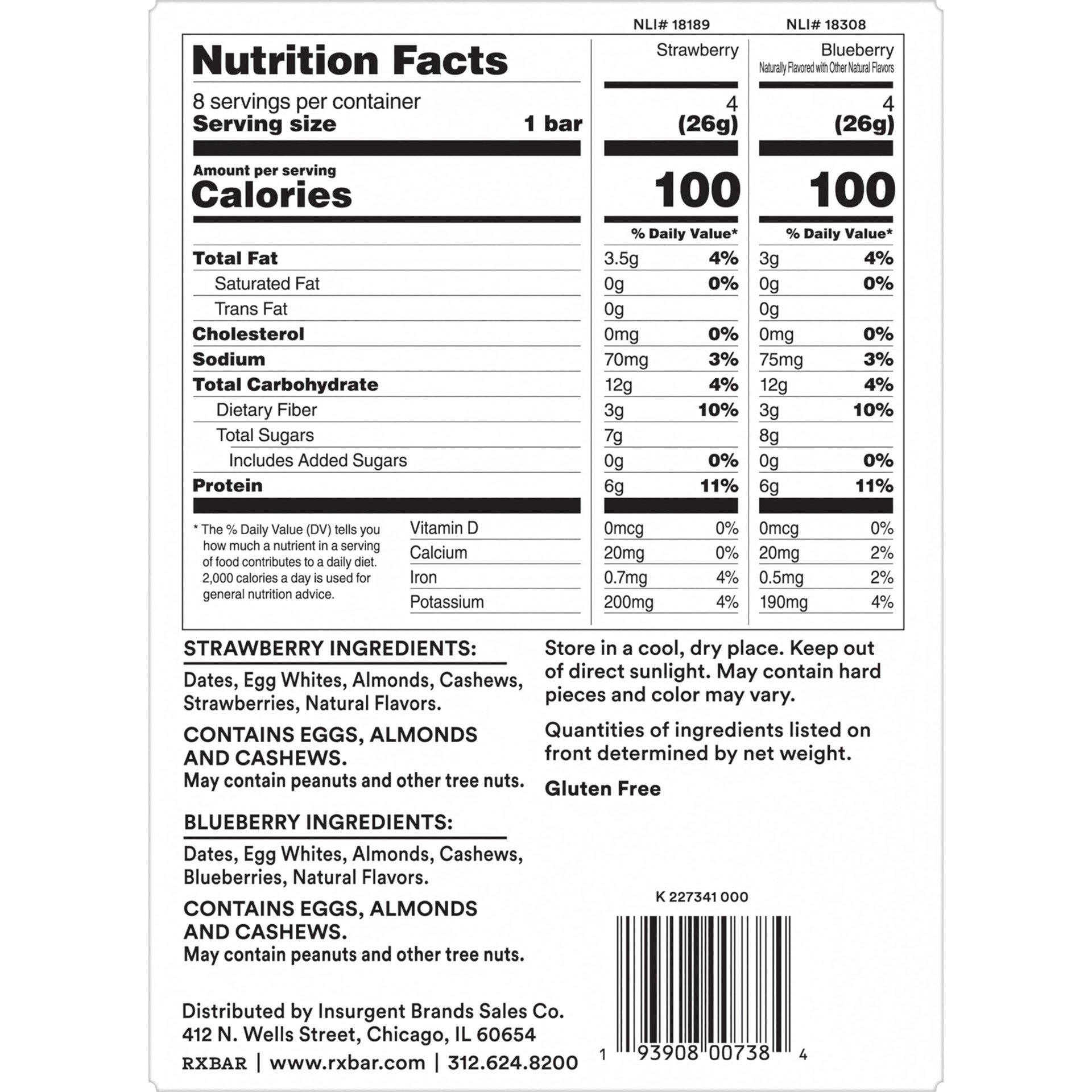 slide 4 of 5, RXBAR Minis Protein Bars, Gluten Free Snacks, Breakfast Snacks, Variety Pack, 7.3oz Box, 8 Bars, 7.3 oz