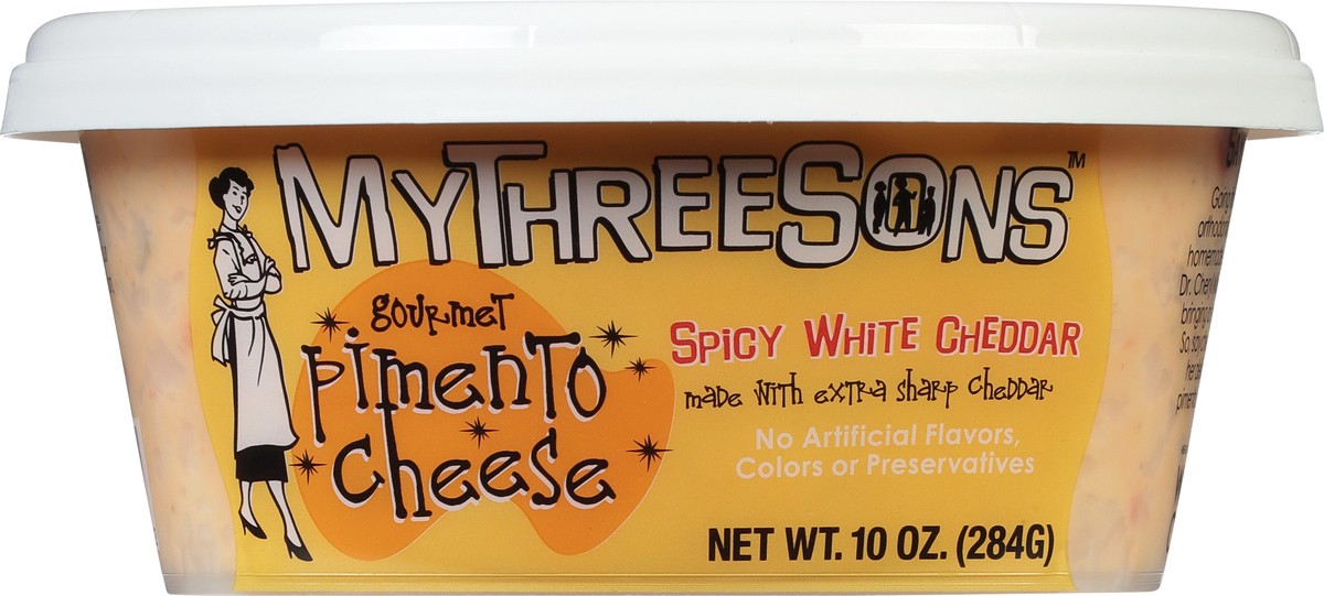 slide 8 of 9, MyThreeSons Gourmet Spicy White Cheddar Pimento Cheese 10 oz, 10 oz