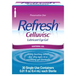 Refresh Celluvisc Lubricant Eye Gel, 30 Single-Use Containers, 0.01 fl oz