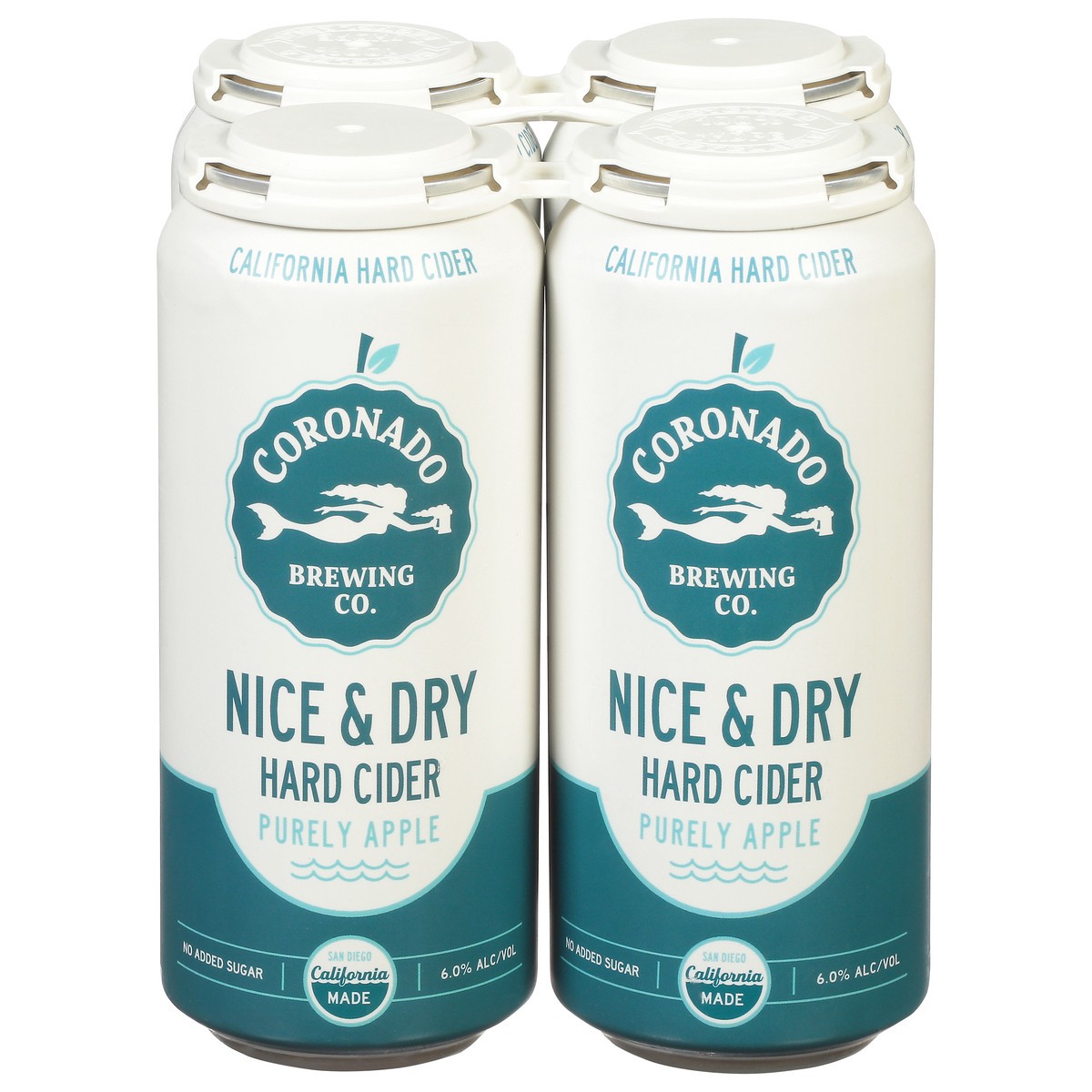slide 8 of 13, Coronado Brewing Co. Nice & Dry Purely Apple Hard Cider 4 - 16 fl oz Cans, 4 ct