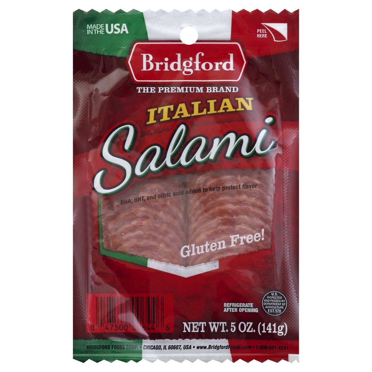 slide 4 of 4, Bridgford Sliced Italian Salami, 5 oz, 5 oz