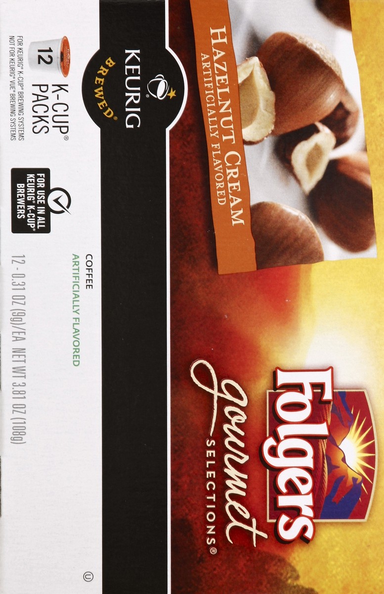 slide 5 of 6, Folgers Toasty Hazelnut Artificially Flavored Coffee, 12 K-Cup Pods - 12 ct, 12 ct