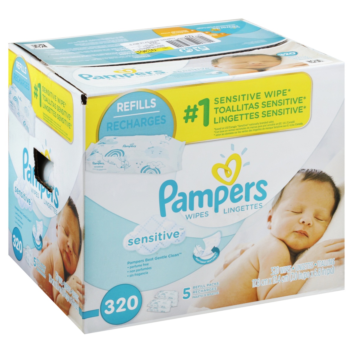 slide 1 of 1, Pampers Wipes 5 ea, 5 ct