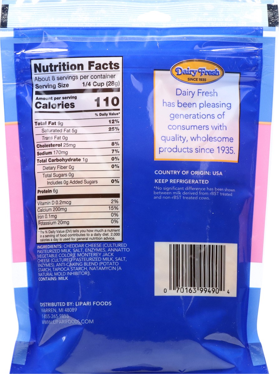 slide 3 of 13, Dairy Fresh Shredded Cheese 8 oz, 8 oz