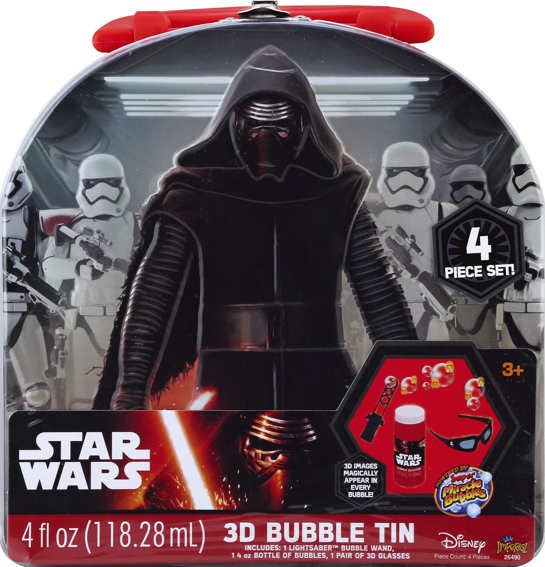 slide 1 of 1, Miracle Bubbles Star Wars Episode 7 3D Bubble Tin, 1 ct