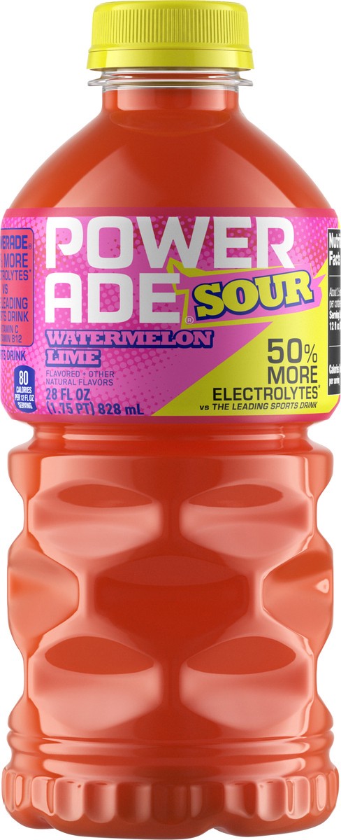 slide 5 of 10, Powerade Watermelon Lime Sour Bottle- 28 fl oz, 