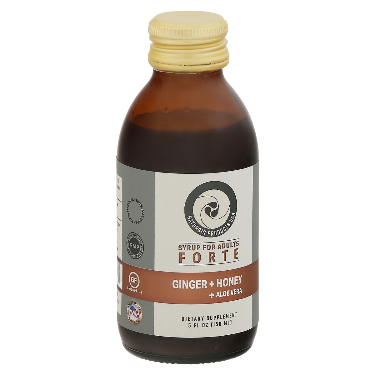 slide 3 of 10, Naturgin Products USA Adults Syrup Aloe Vera Forte Ginger + Honey Syrup 5 ea, 5 ct