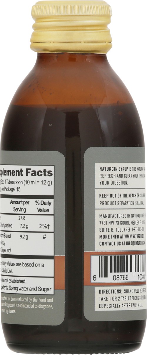 slide 9 of 10, Naturgin Products USA Adults Syrup Aloe Vera Forte Ginger + Honey Syrup 5 ea, 5 ct