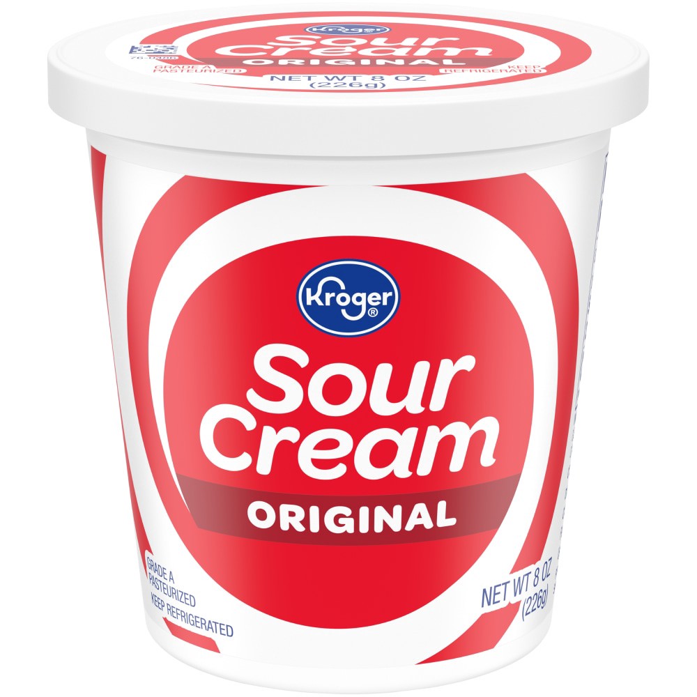 slide 1 of 5, Kroger Original Sour Cream, 8 oz