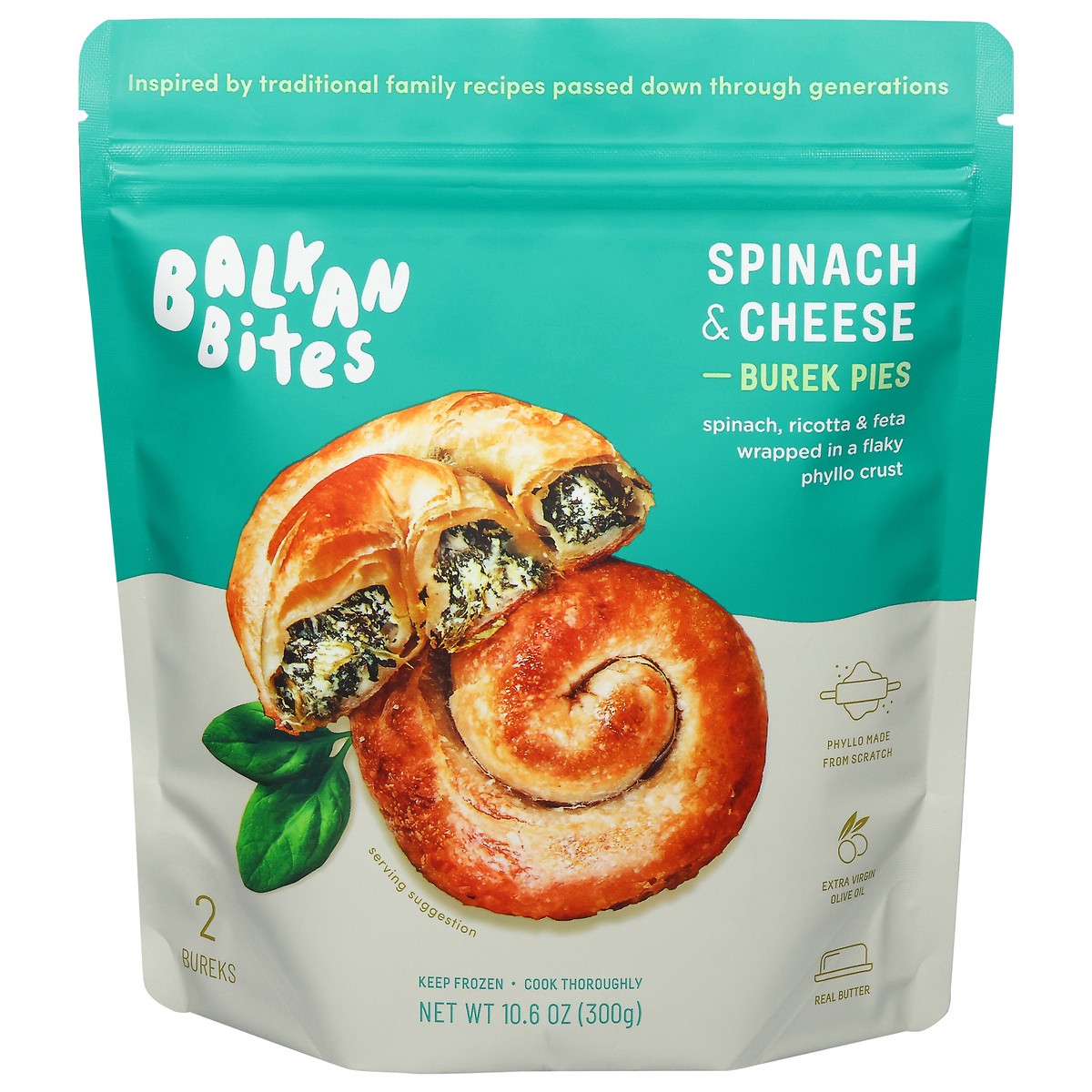 slide 1 of 14, Balkan Bites Spinach & Cheese Burek Pies - 2 Each, 10.6 oz