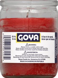 Goya Novena Red Glass 3 Inch Candle, 1 ct