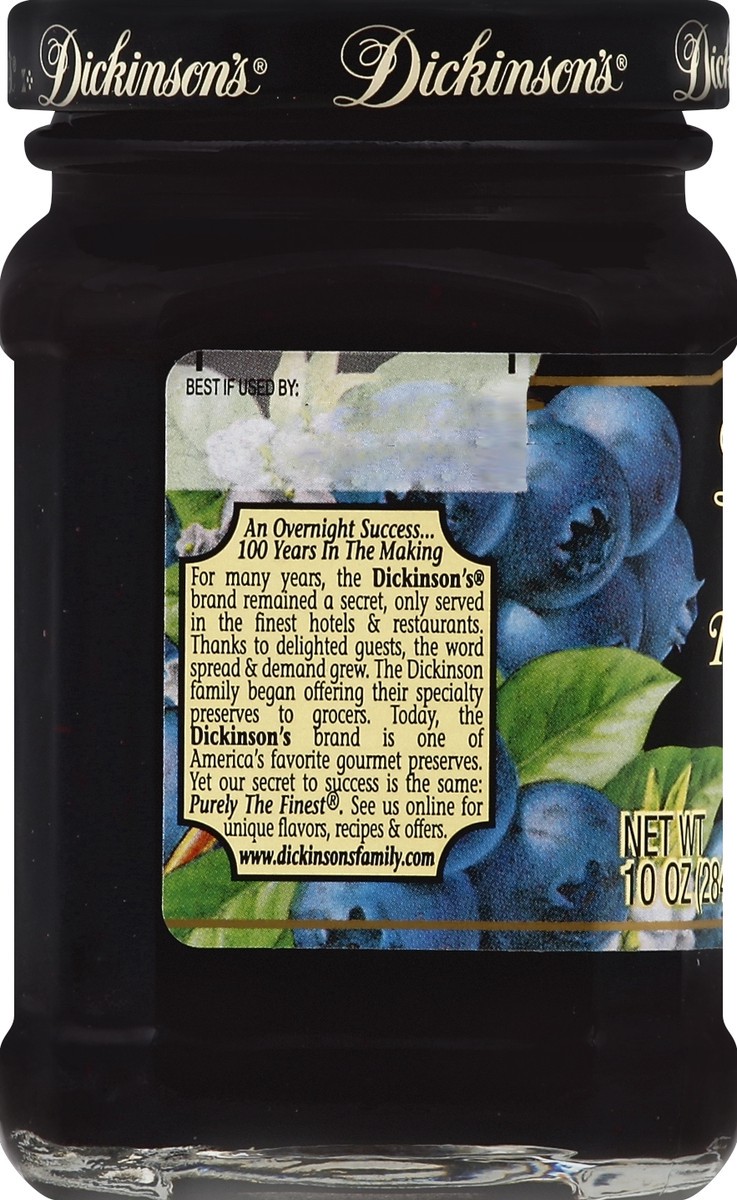 slide 2 of 6, Dickinson's Dickinson Blueberry Jam, 10 oz