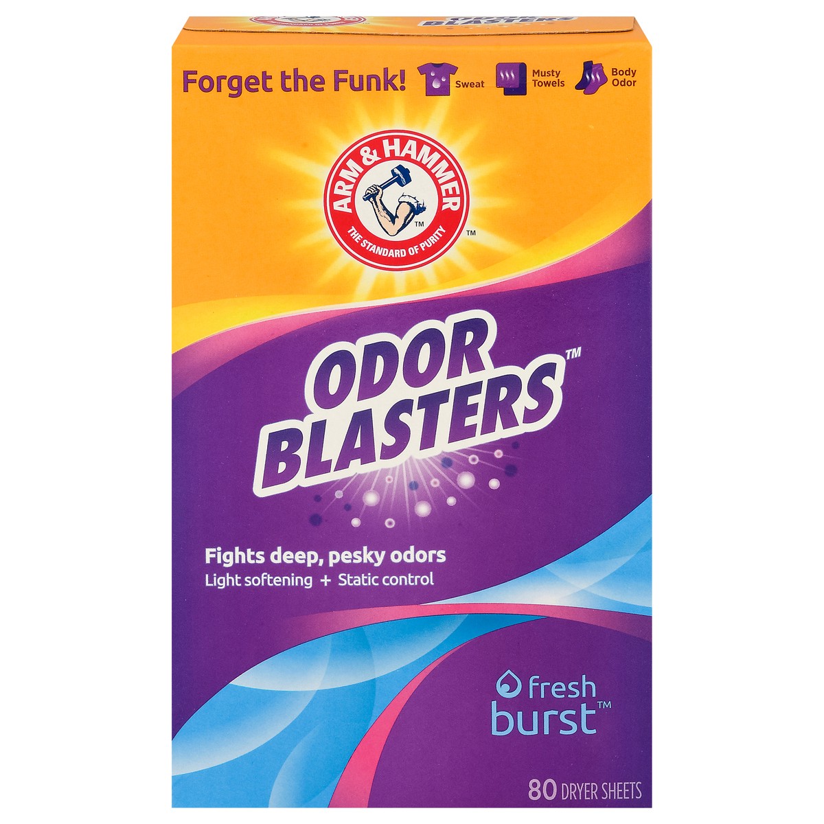 slide 4 of 10, Arm & Hammer Odor Blaster Sheets Fresh Burst 80ct, 80 ct