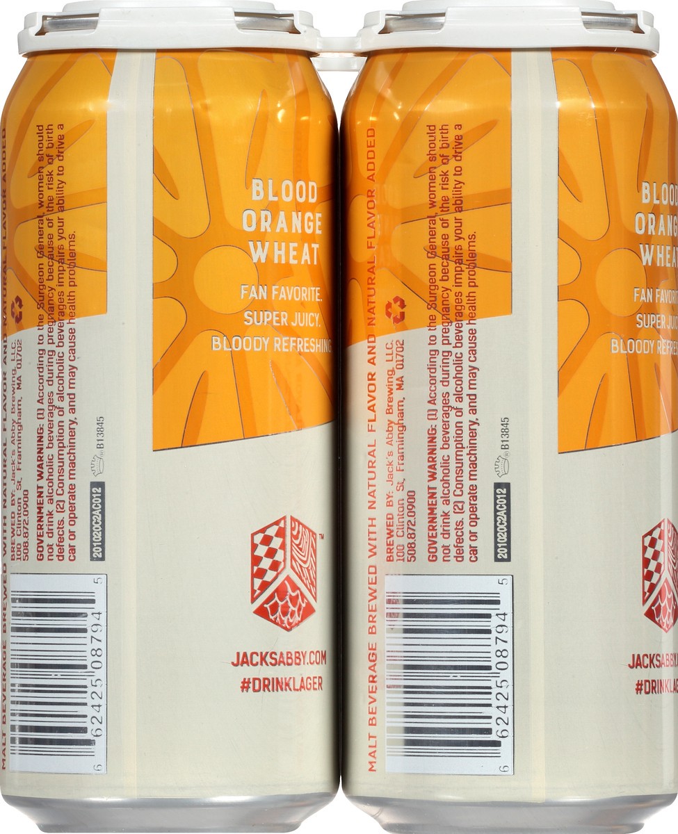slide 6 of 11, Jack's Abby Jack Abbys Blood Orange Wheat, 4 ct; 16 oz