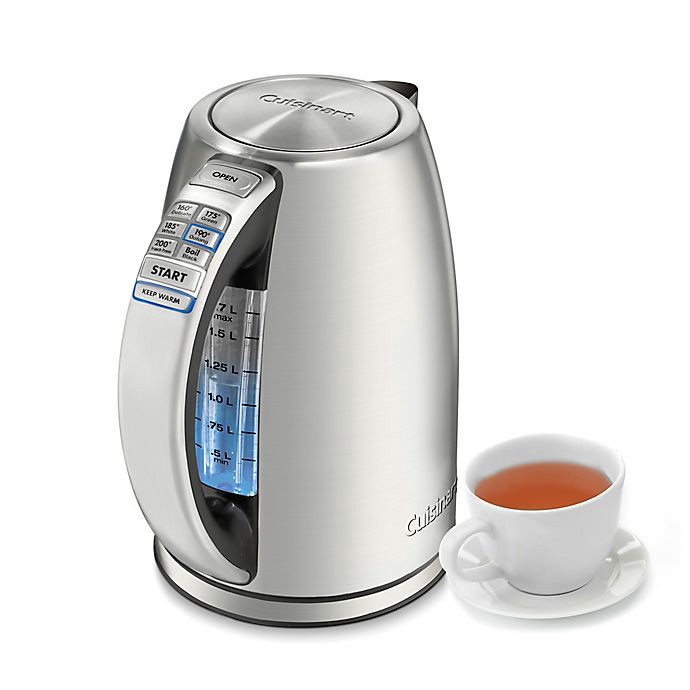 slide 3 of 7, Cuisinart PerfecTemp Stainless Steel Cordless Programmable Electric Kettle, 1.7 liter