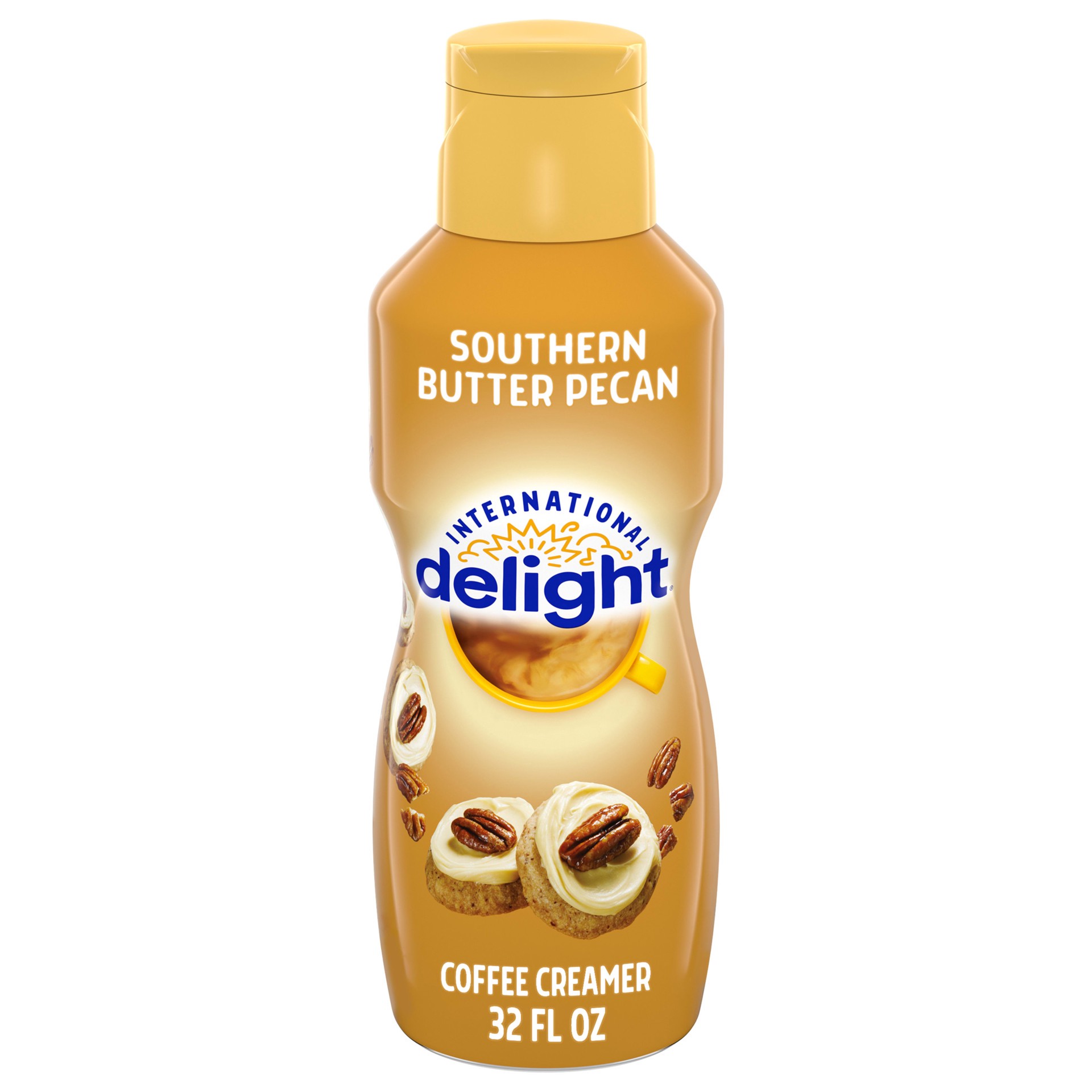 slide 1 of 5, International Delight Coffee Creamer, Southern Butter Pecan, Refrigerated Flavored Creamer, 32 FL OZ Bottle, 32 fl oz