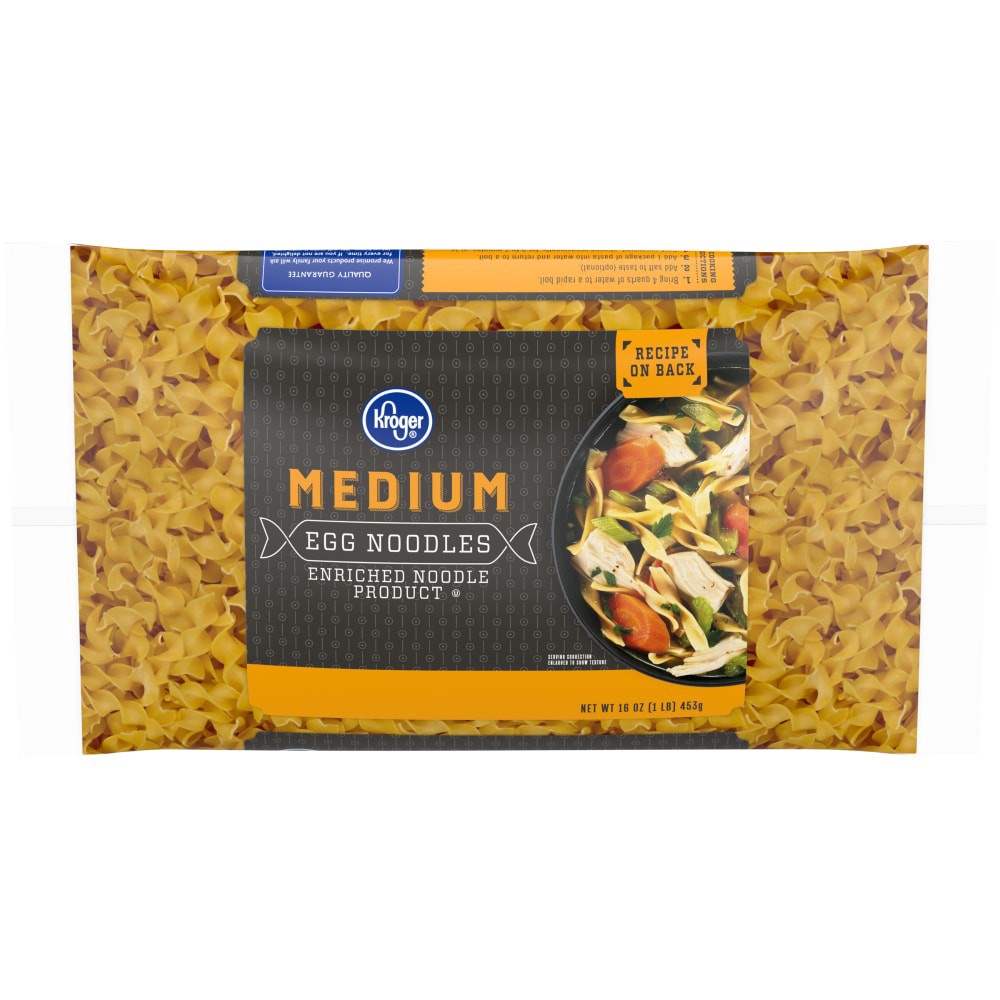 slide 1 of 2, Kroger Medium Egg Noodles, 16 oz