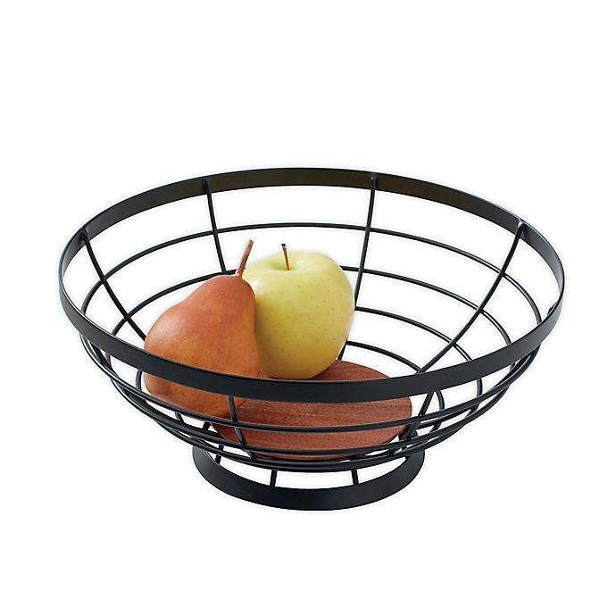 slide 1 of 5, Artisanal Kitchen Supply Open Fruit Bowl - Black, 1 ct