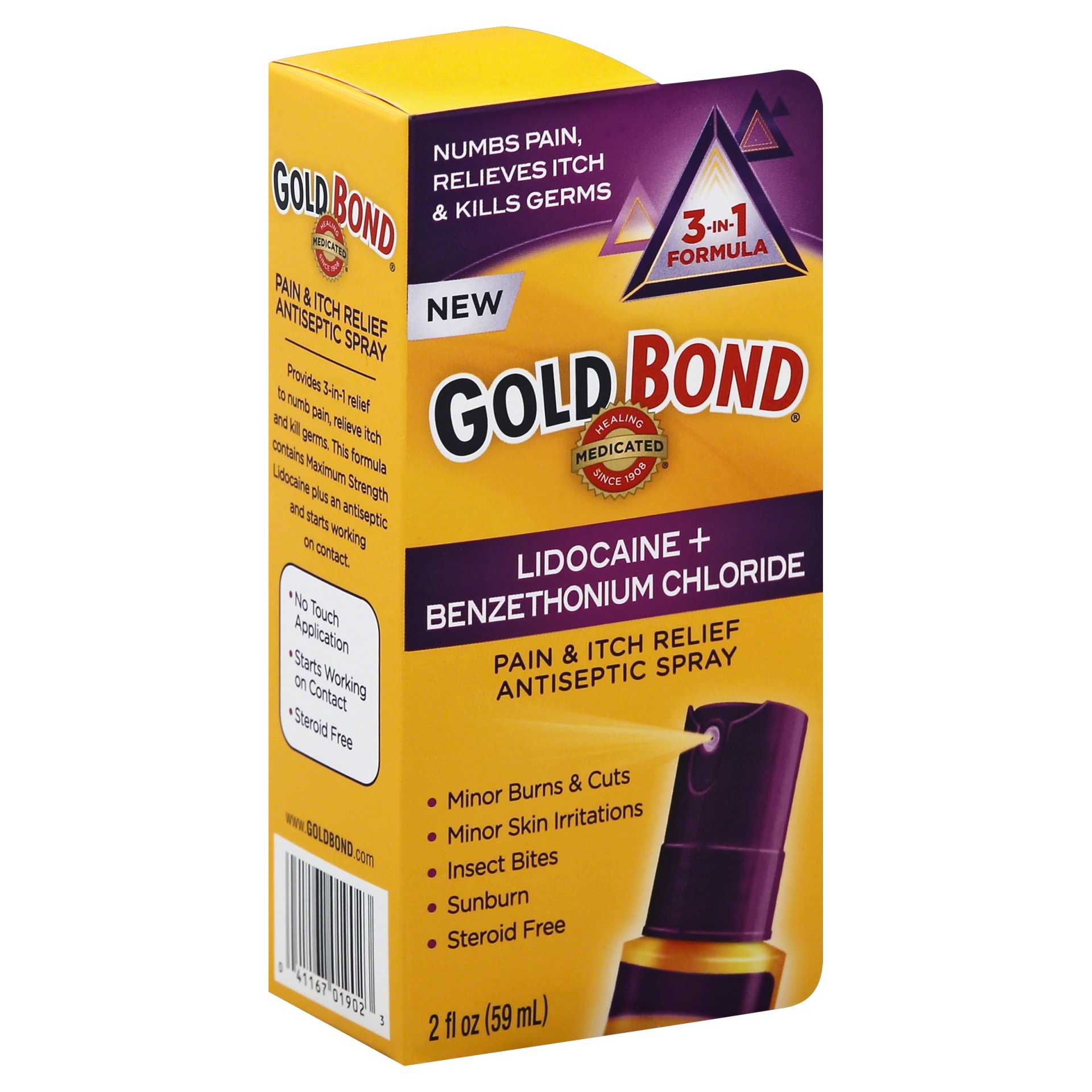 slide 1 of 2, Gold Bond Pain And Itch Relief Antiseptic Spray, 2 fl oz