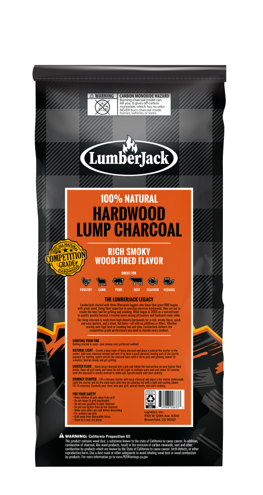 slide 2 of 2, LumberJack Hardwood Lump Charcoal, 8.8 lb