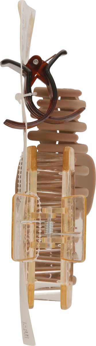 slide 5 of 9, scünci Claw Hair Clips 3 ea, 3 ct