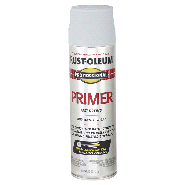 slide 1 of 21, Rust-Oleum Professional Enamel Spray Primer - 7582838, Flat Gray, 15 oz