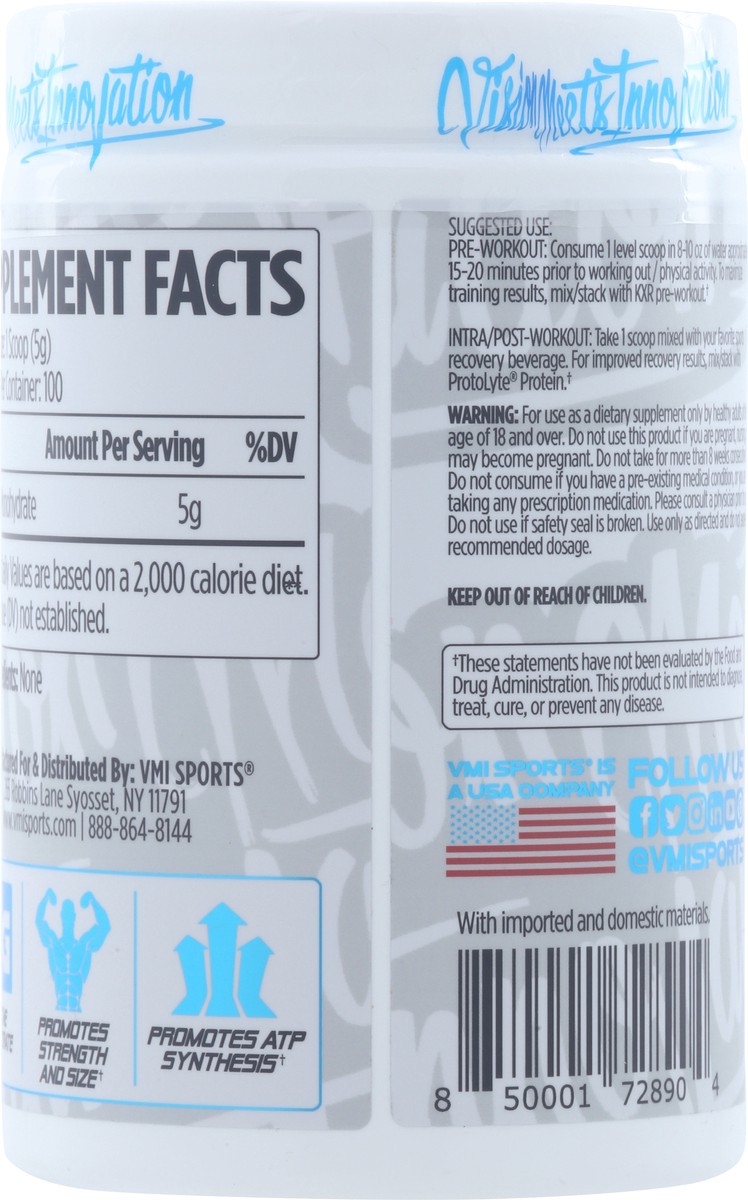 slide 13 of 13, VMI Sports Unflavored Creatine Monohydrate 17.6 oz, 17.6 oz
