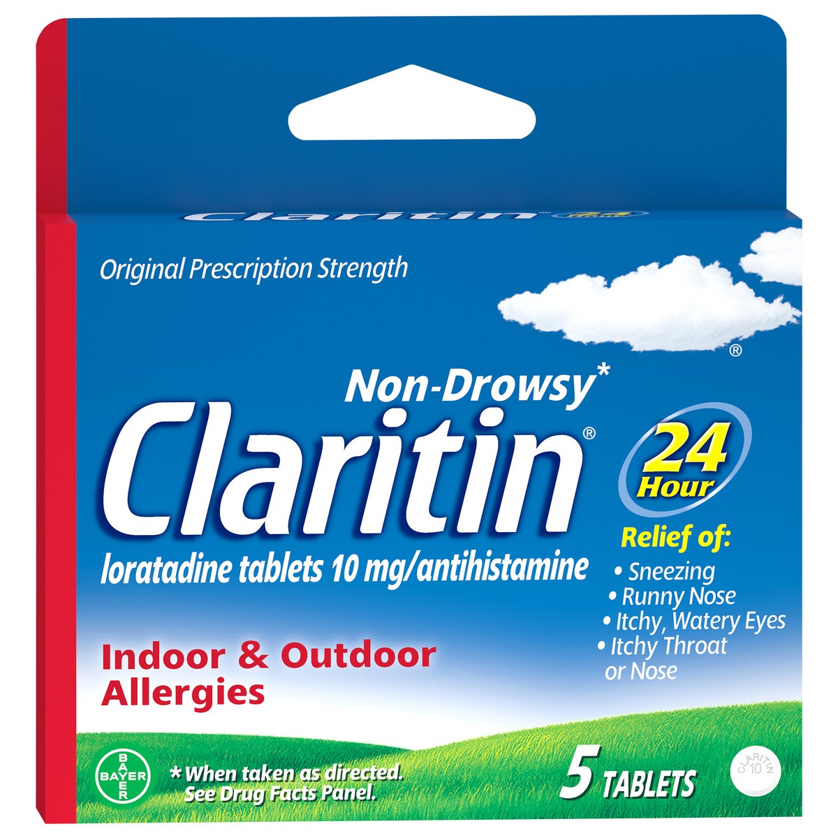 slide 7 of 7, Claritin Antihistamine Non-Drowsy Loratadine Tablets, 5 Ct, 1 ct