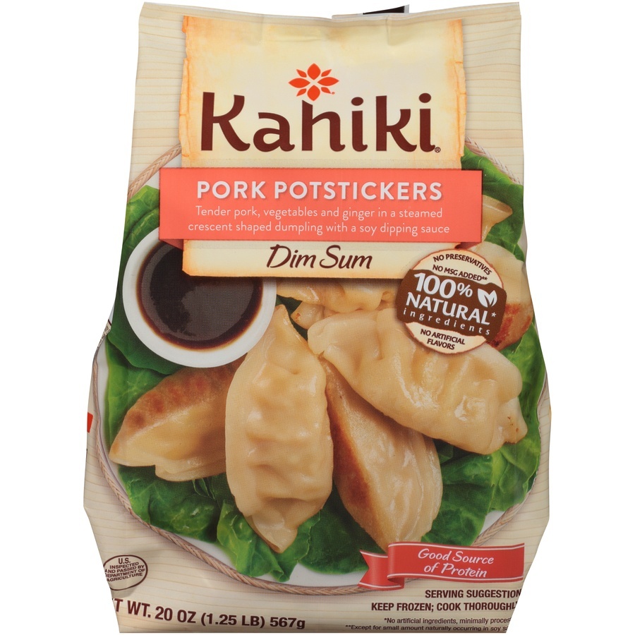 slide 1 of 8, Kahiki Pork Potstickers, 20 oz