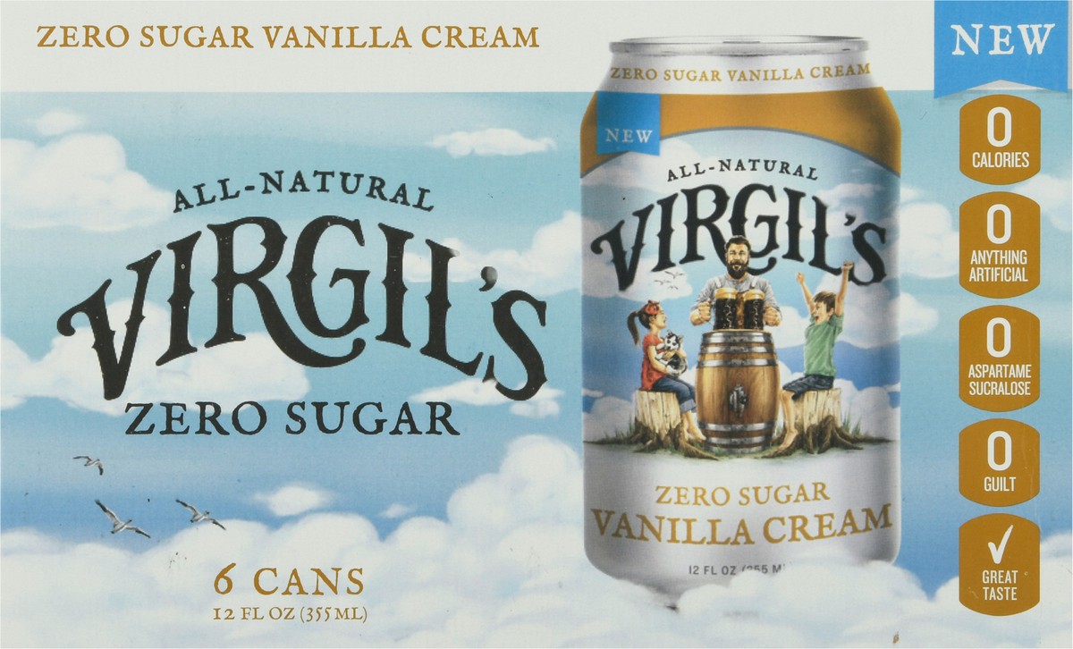 slide 2 of 13, Virgil's Virgils Zero Sugar Cream Soda - 12 fl oz, 12 fl oz