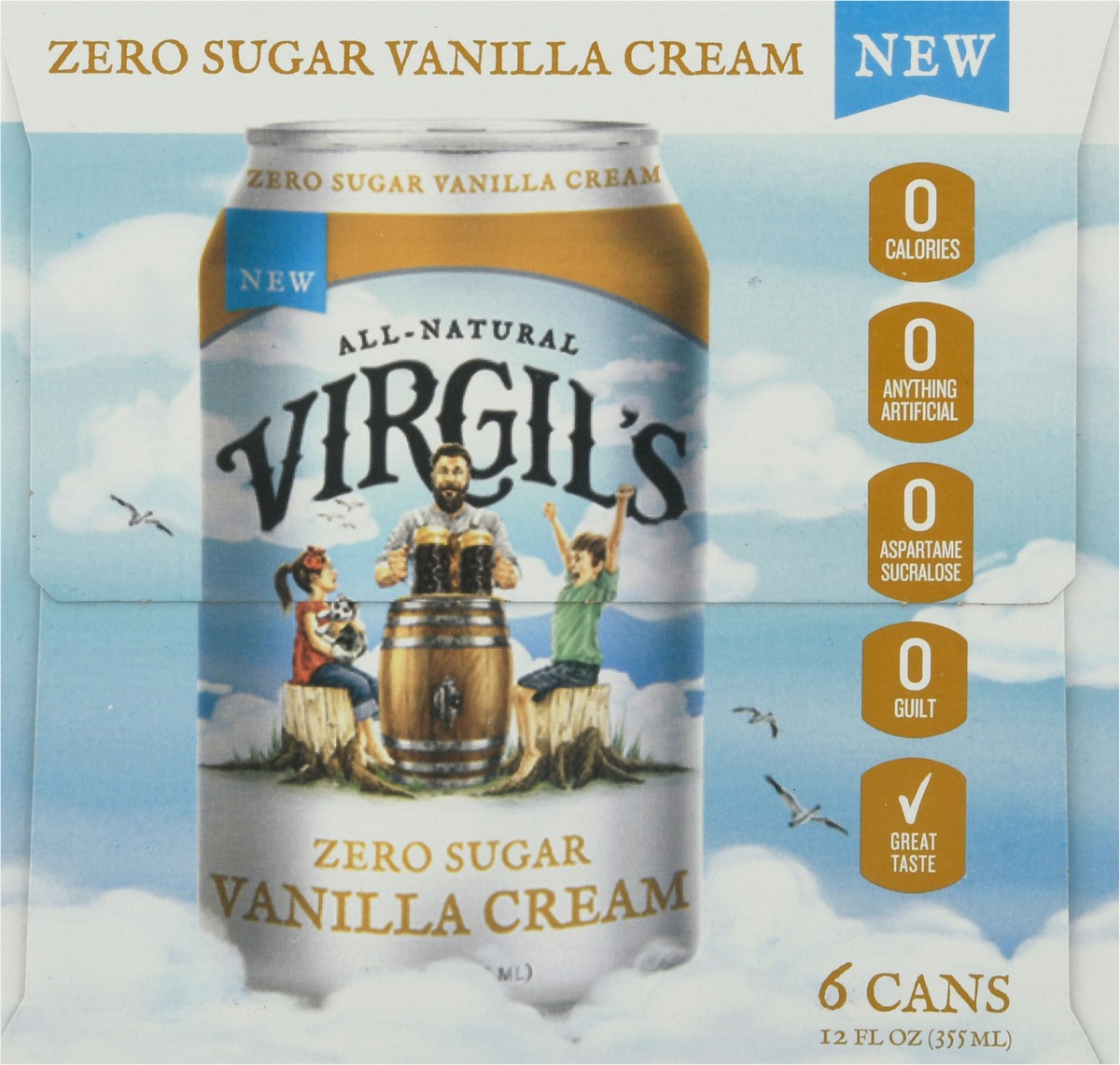 slide 3 of 13, Virgil's Virgils Zero Sugar Cream Soda - 12 fl oz, 12 fl oz