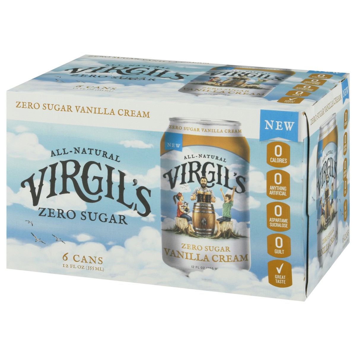 slide 8 of 13, Virgil's Virgils Zero Sugar Cream Soda - 12 fl oz, 12 fl oz