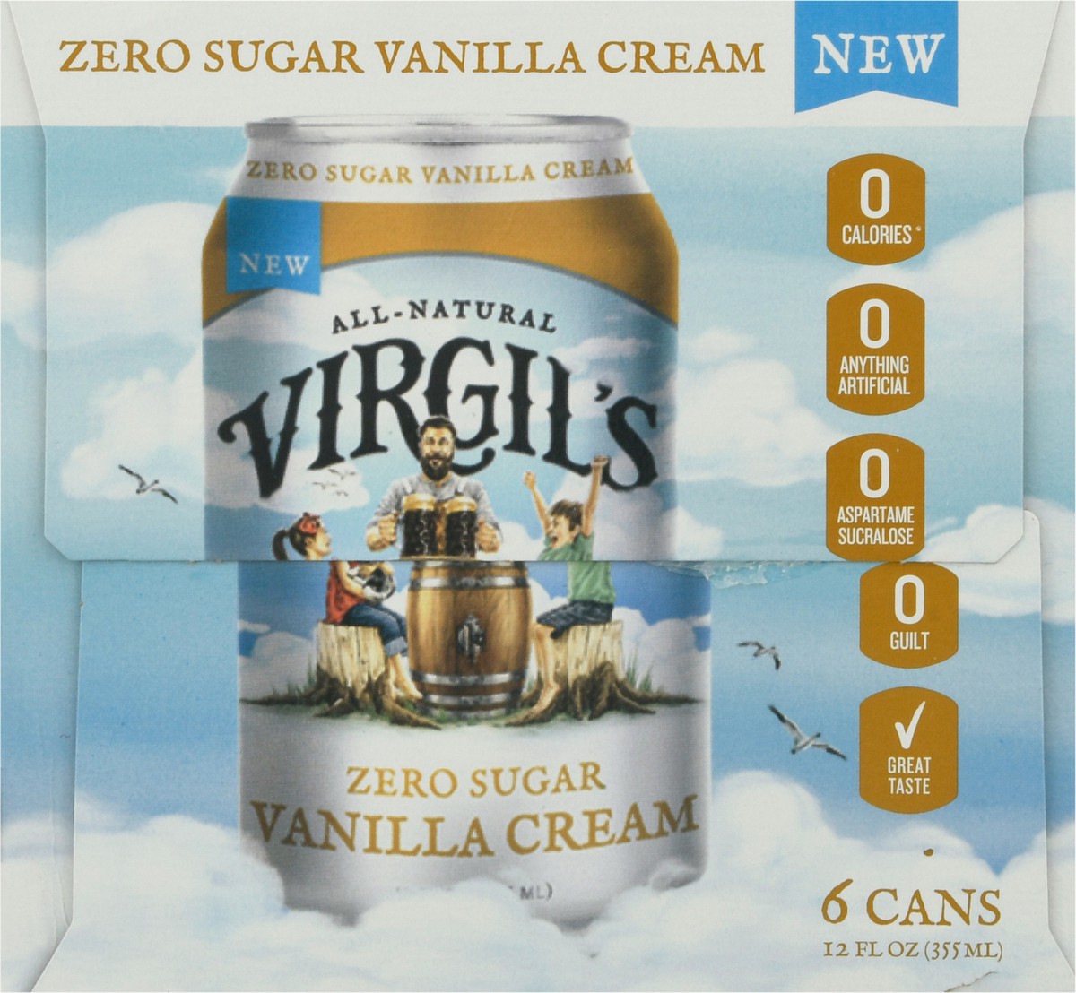 slide 11 of 13, Virgil's Virgils Zero Sugar Cream Soda - 12 fl oz, 12 fl oz