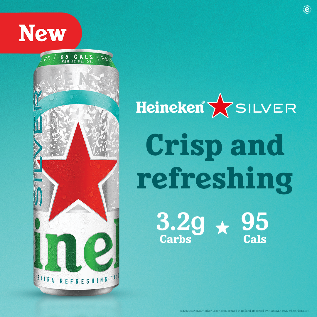 slide 3 of 3, Heineken Premium Malt Lager Silver Beer 24 fl oz, 24 fl oz