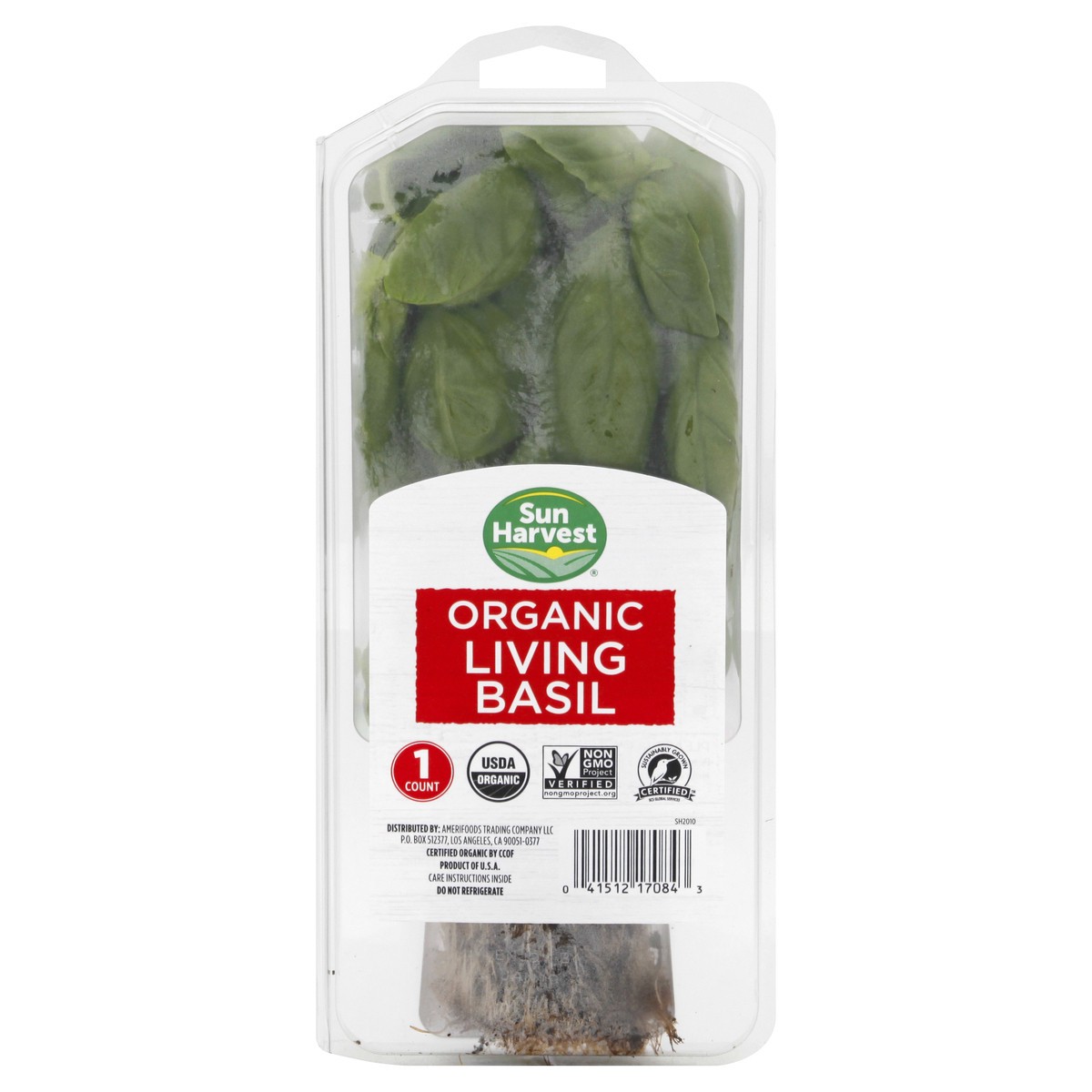 slide 4 of 4, Sun Harvest Organic Living Basil, 1 ct