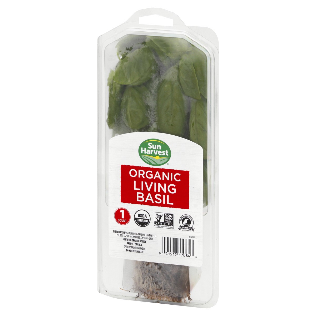 slide 3 of 4, Sun Harvest Organic Living Basil, 1 ct