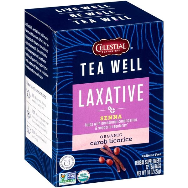 Celestial Seasonings Tea Well Laxative Senna Organic Carob Licorice Her